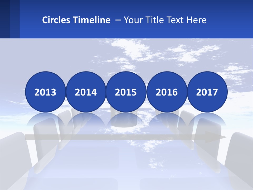 A Powerpoint Presentation With A Blue Sky And Clouds In The Background PowerPoint Template