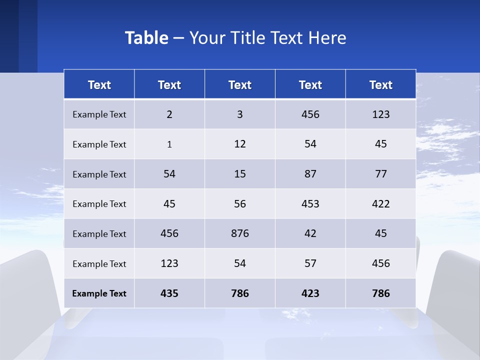 A Powerpoint Presentation With A Blue Sky And Clouds In The Background PowerPoint Template