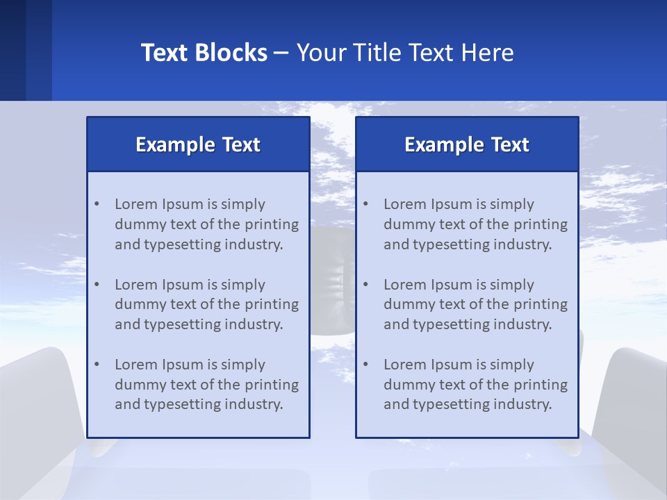 A Powerpoint Presentation With A Blue Sky And Clouds In The Background PowerPoint Template