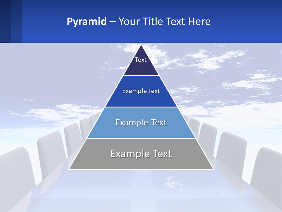 A Powerpoint Presentation With A Blue Sky And Clouds In The Background PowerPoint Template