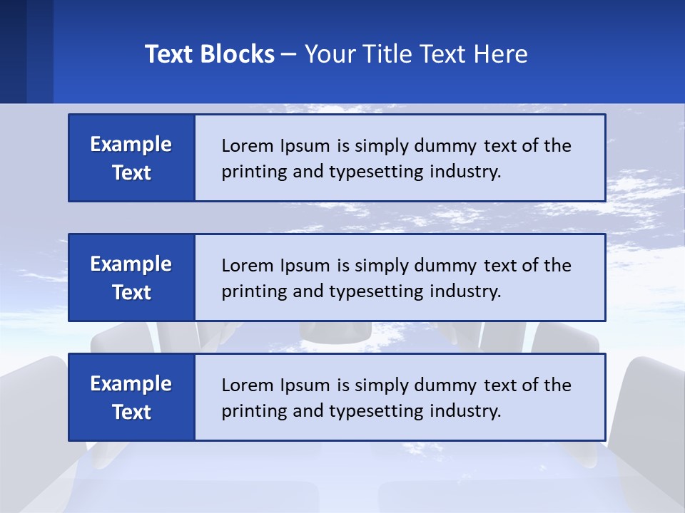 A Powerpoint Presentation With A Blue Sky And Clouds In The Background PowerPoint Template