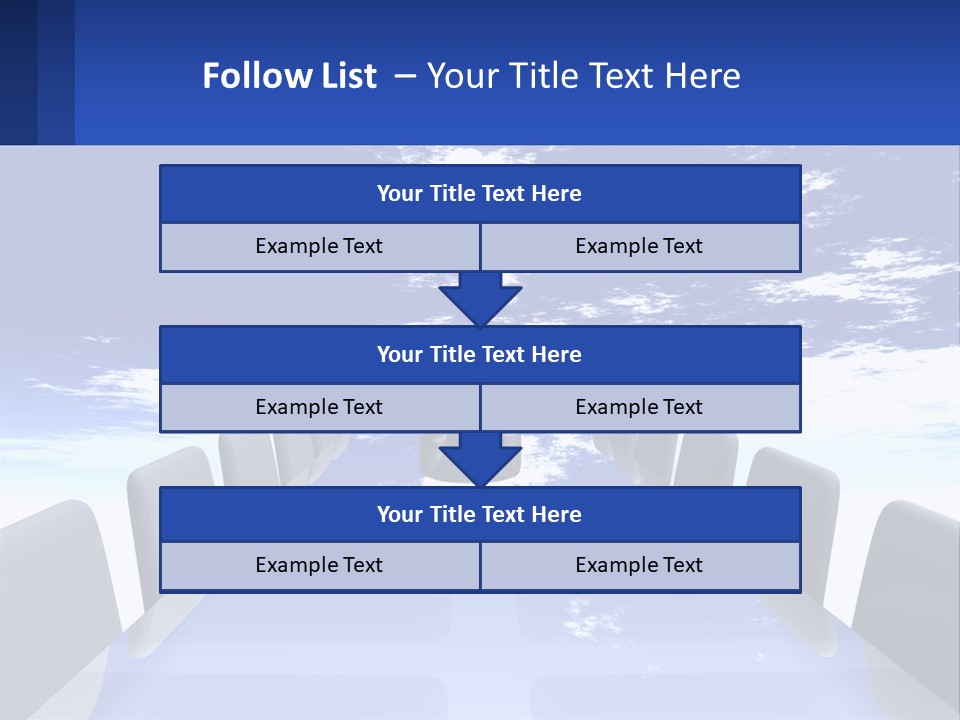 A Powerpoint Presentation With A Blue Sky And Clouds In The Background PowerPoint Template