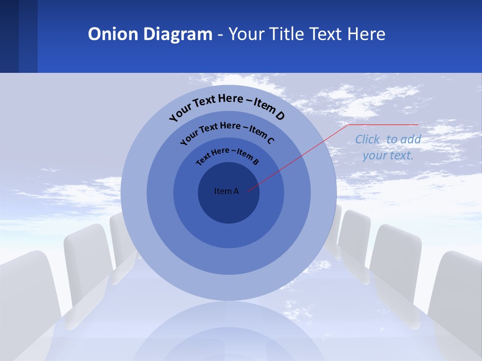 A Powerpoint Presentation With A Blue Sky And Clouds In The Background PowerPoint Template