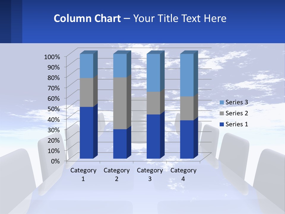 A Powerpoint Presentation With A Blue Sky And Clouds In The Background PowerPoint Template