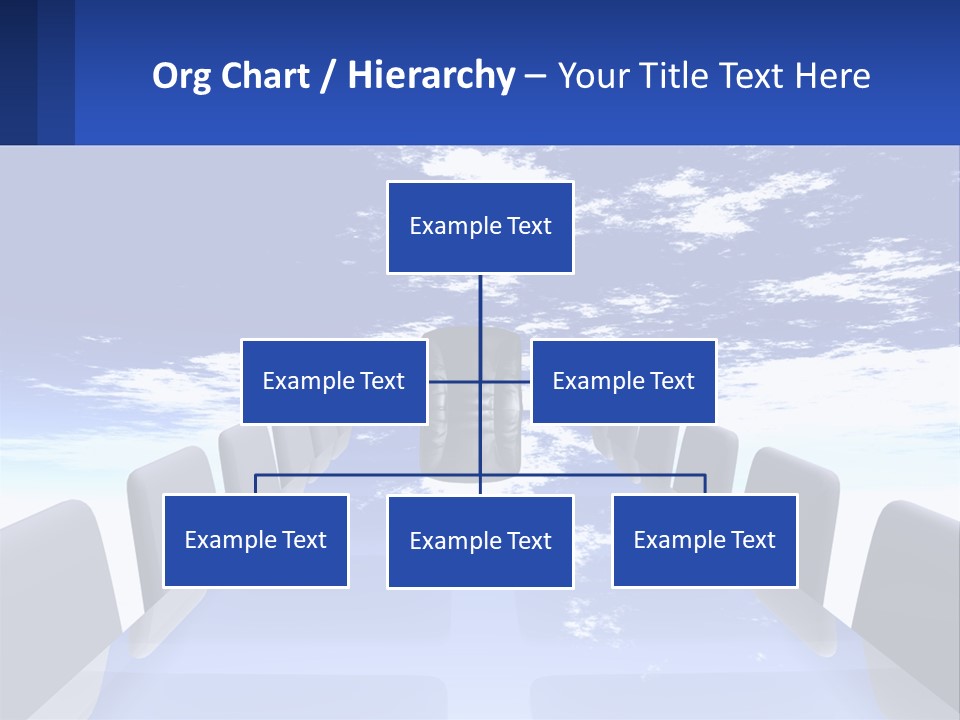 A Powerpoint Presentation With A Blue Sky And Clouds In The Background PowerPoint Template