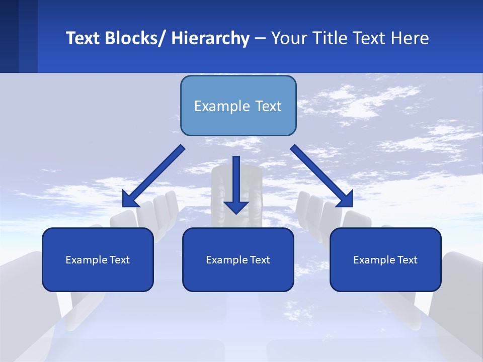 A Powerpoint Presentation With A Blue Sky And Clouds In The Background PowerPoint Template