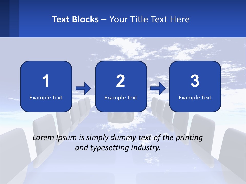 A Powerpoint Presentation With A Blue Sky And Clouds In The Background PowerPoint Template