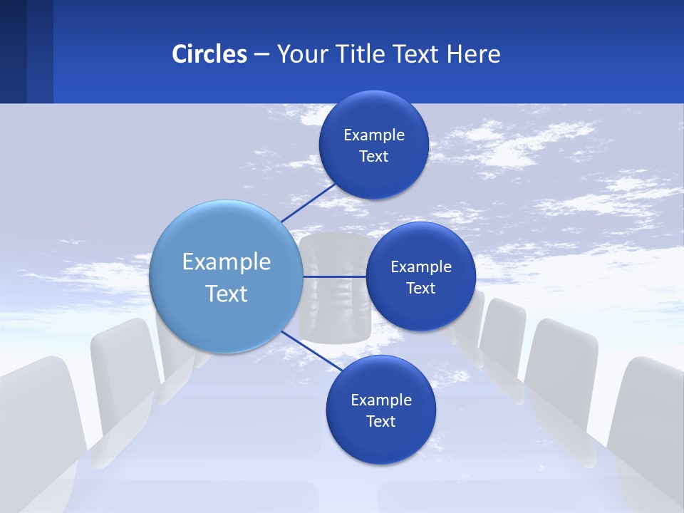 A Powerpoint Presentation With A Blue Sky And Clouds In The Background PowerPoint Template