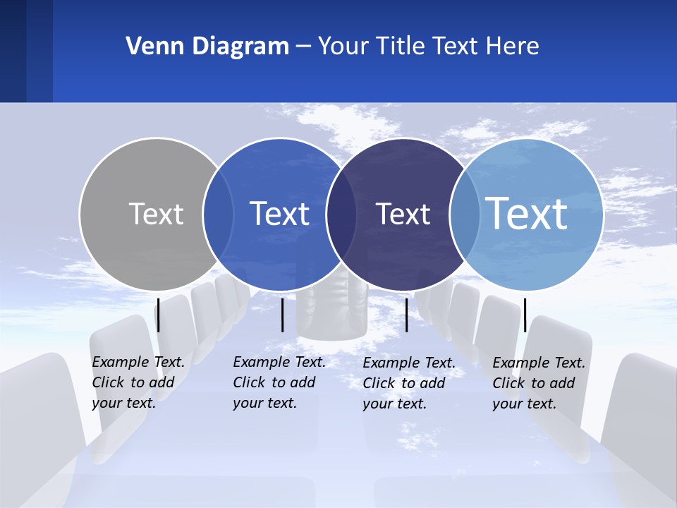 A Powerpoint Presentation With A Blue Sky And Clouds In The Background PowerPoint Template
