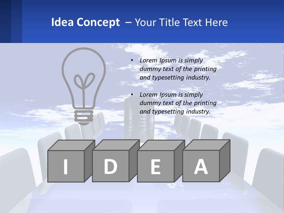 A Powerpoint Presentation With A Blue Sky And Clouds In The Background PowerPoint Template