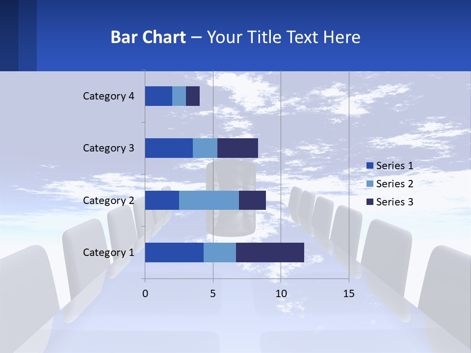A Powerpoint Presentation With A Blue Sky And Clouds In The Background PowerPoint Template