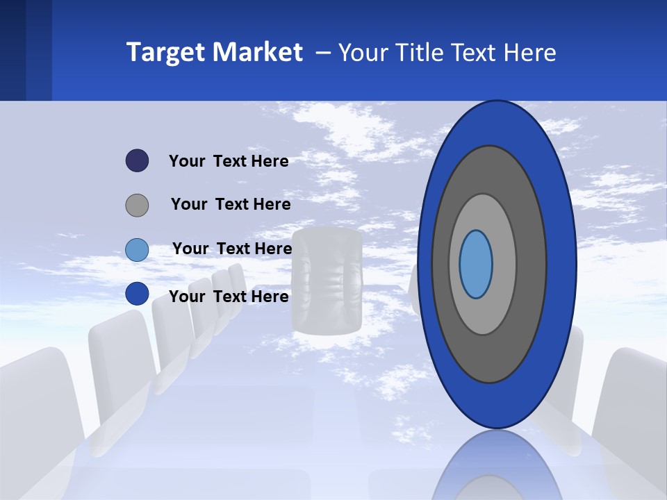 A Powerpoint Presentation With A Blue Sky And Clouds In The Background PowerPoint Template