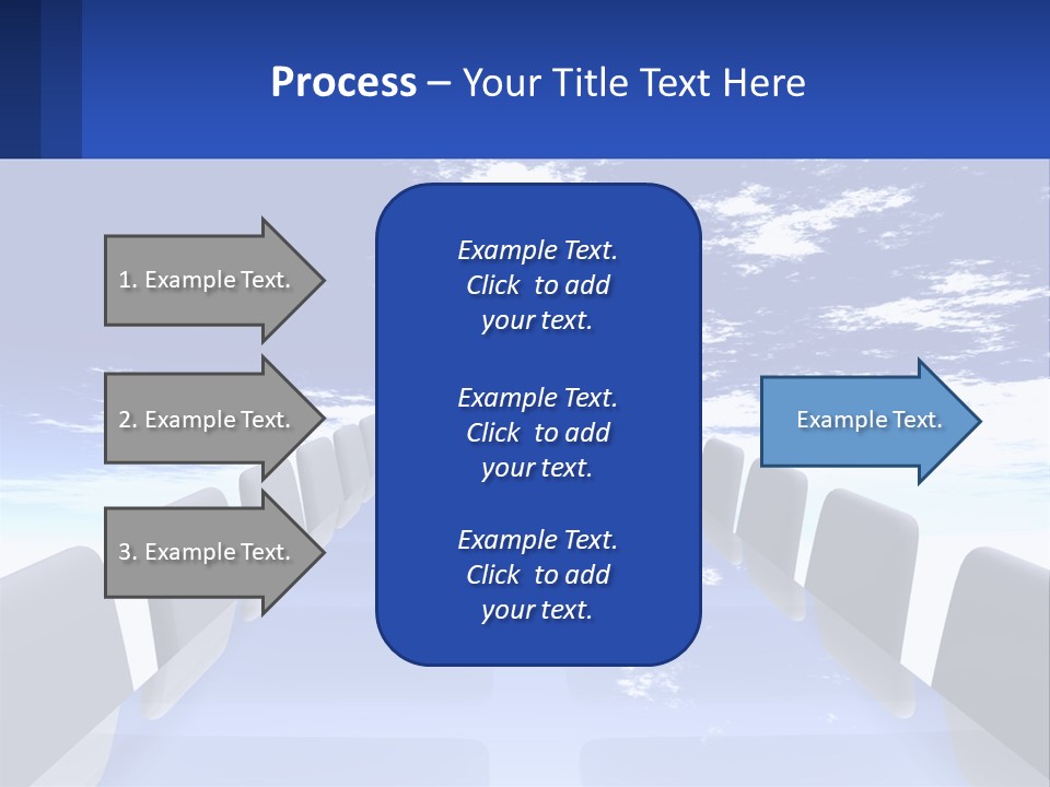 A Powerpoint Presentation With A Blue Sky And Clouds In The Background PowerPoint Template