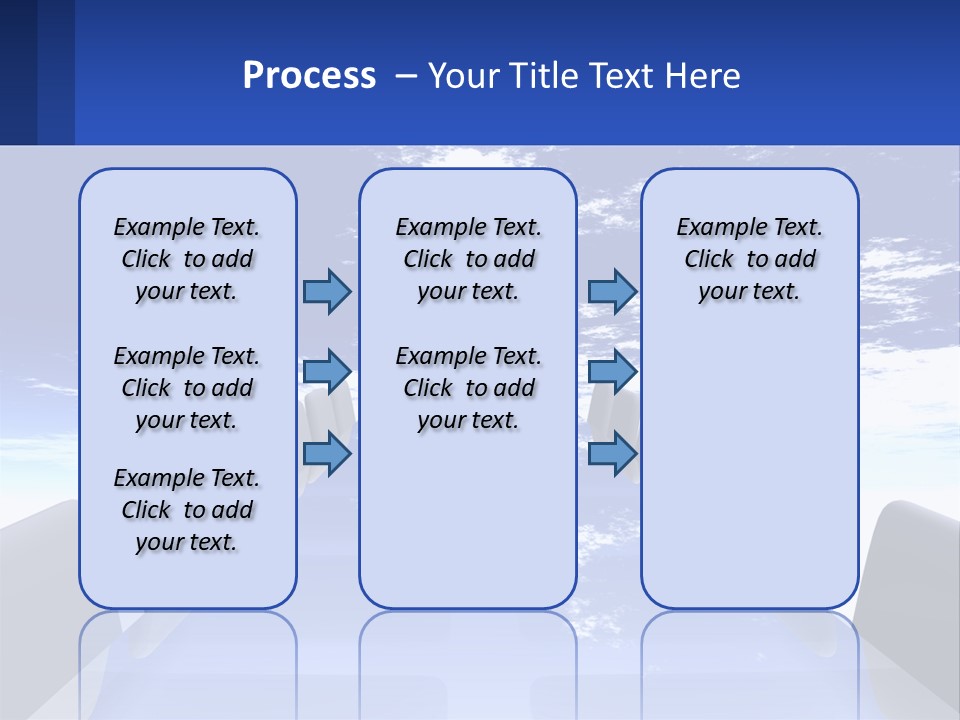 A Powerpoint Presentation With A Blue Sky And Clouds In The Background PowerPoint Template