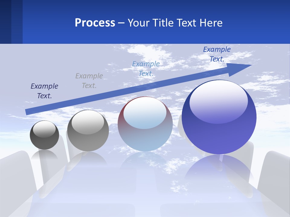 A Powerpoint Presentation With A Blue Sky And Clouds In The Background PowerPoint Template