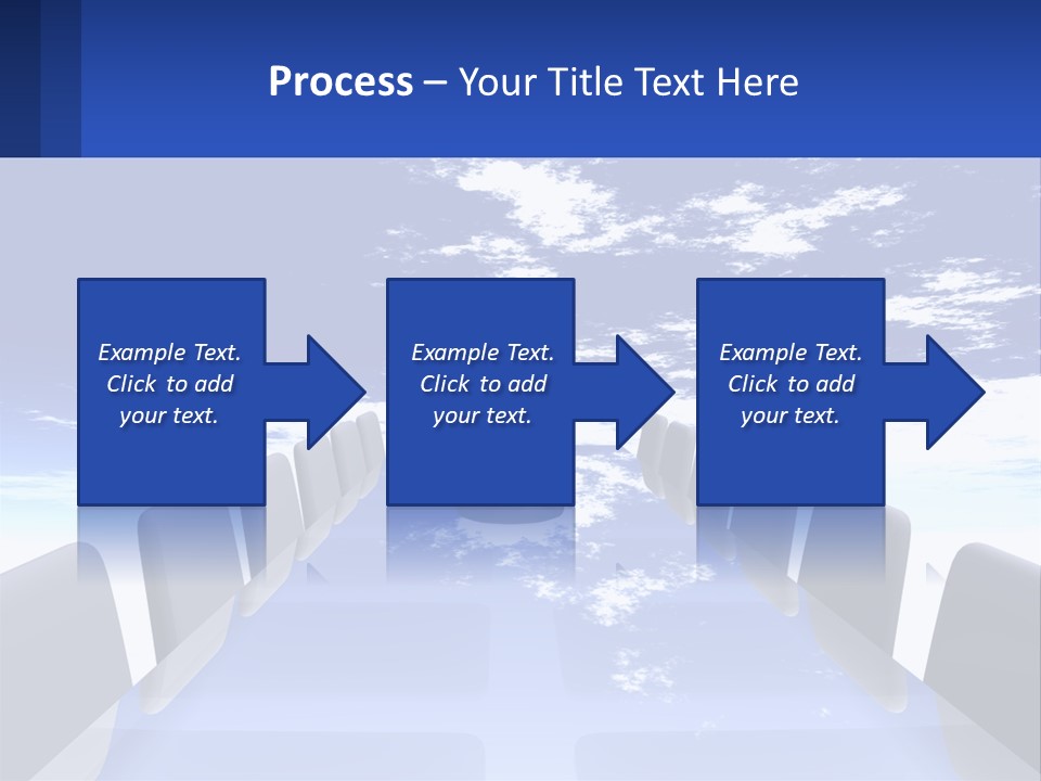 A Powerpoint Presentation With A Blue Sky And Clouds In The Background PowerPoint Template