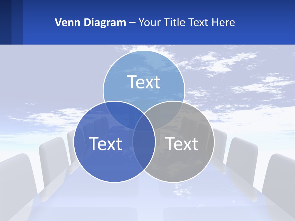 A Powerpoint Presentation With A Blue Sky And Clouds In The Background PowerPoint Template