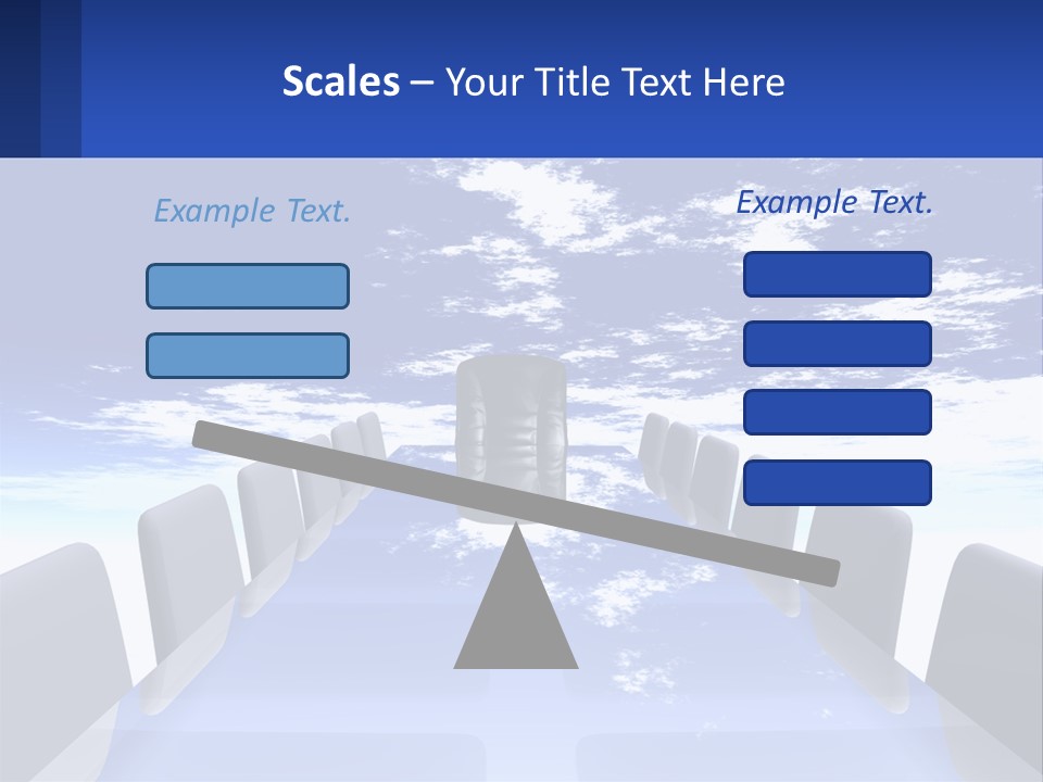 A Powerpoint Presentation With A Blue Sky And Clouds In The Background PowerPoint Template