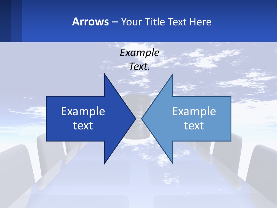 A Powerpoint Presentation With A Blue Sky And Clouds In The Background PowerPoint Template