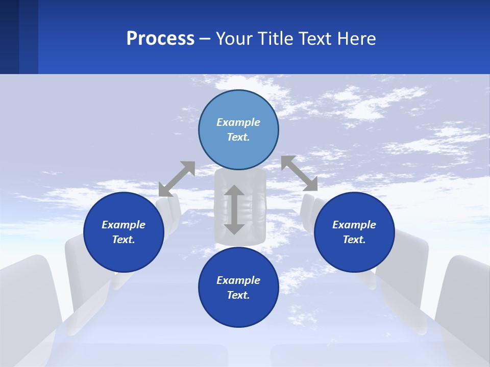 A Powerpoint Presentation With A Blue Sky And Clouds In The Background PowerPoint Template