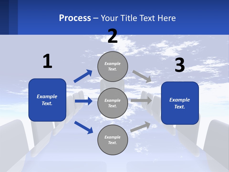 A Powerpoint Presentation With A Blue Sky And Clouds In The Background PowerPoint Template