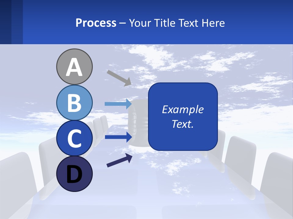 A Powerpoint Presentation With A Blue Sky And Clouds In The Background PowerPoint Template