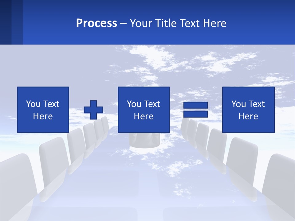 A Powerpoint Presentation With A Blue Sky And Clouds In The Background PowerPoint Template