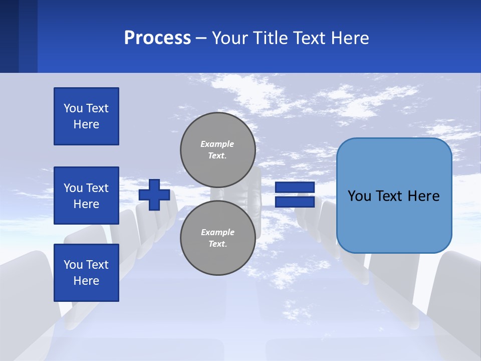 A Powerpoint Presentation With A Blue Sky And Clouds In The Background PowerPoint Template