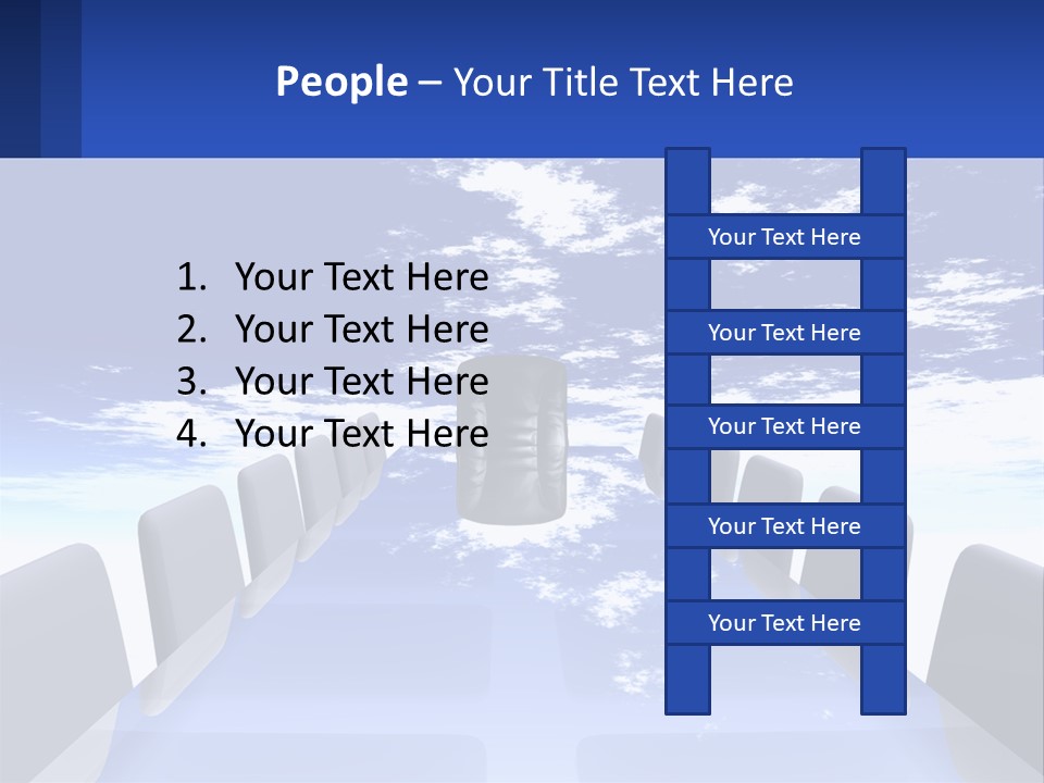 A Powerpoint Presentation With A Blue Sky And Clouds In The Background PowerPoint Template