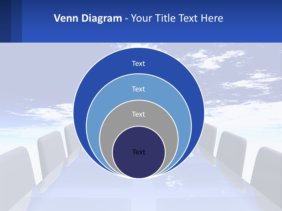 A Powerpoint Presentation With A Blue Sky And Clouds In The Background PowerPoint Template
