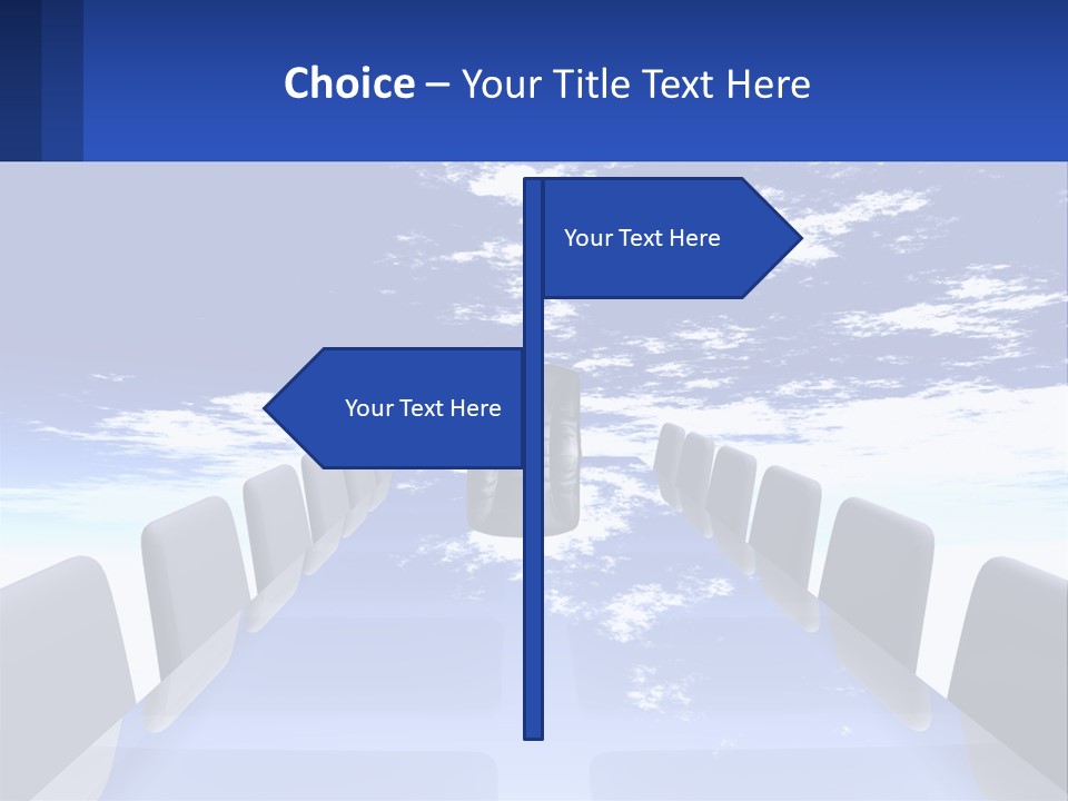 A Powerpoint Presentation With A Blue Sky And Clouds In The Background PowerPoint Template