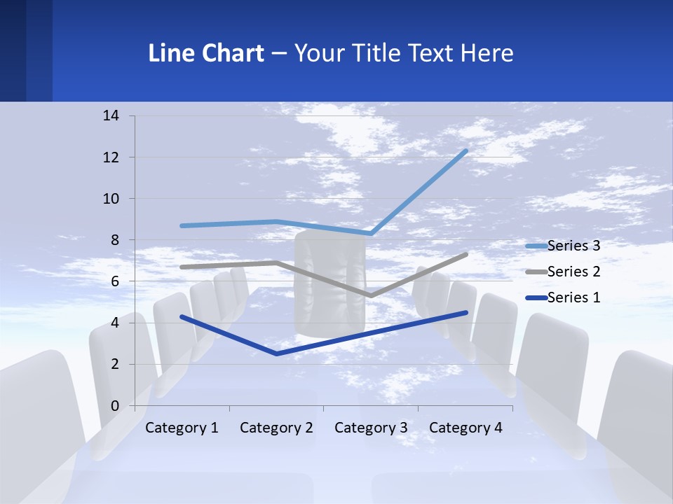 A Powerpoint Presentation With A Blue Sky And Clouds In The Background PowerPoint Template