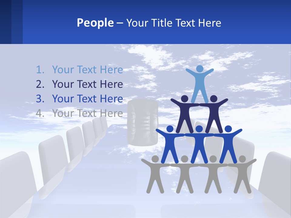 A Powerpoint Presentation With A Blue Sky And Clouds In The Background PowerPoint Template