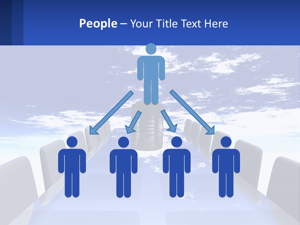 A Powerpoint Presentation With A Blue Sky And Clouds In The Background PowerPoint Template