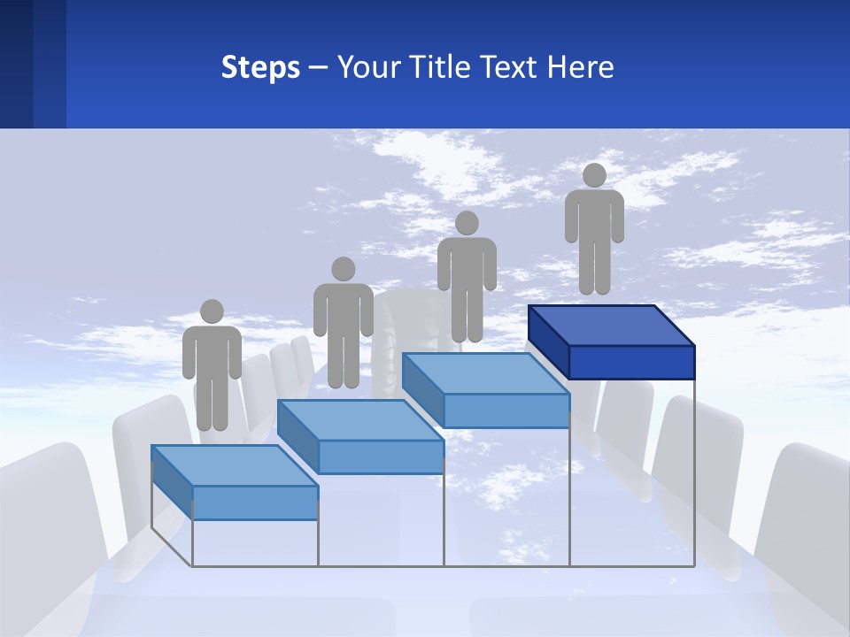 A Powerpoint Presentation With A Blue Sky And Clouds In The Background PowerPoint Template