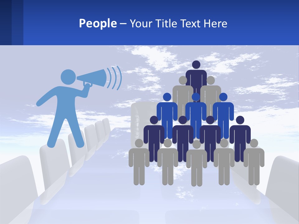 A Powerpoint Presentation With A Blue Sky And Clouds In The Background PowerPoint Template