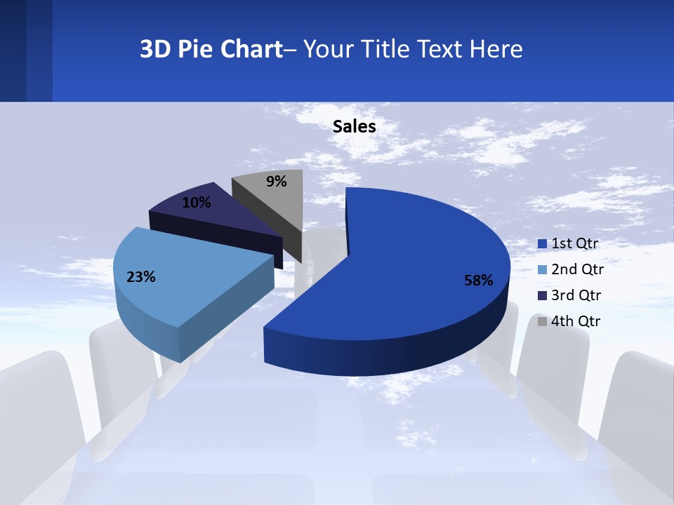 A Powerpoint Presentation With A Blue Sky And Clouds In The Background PowerPoint Template