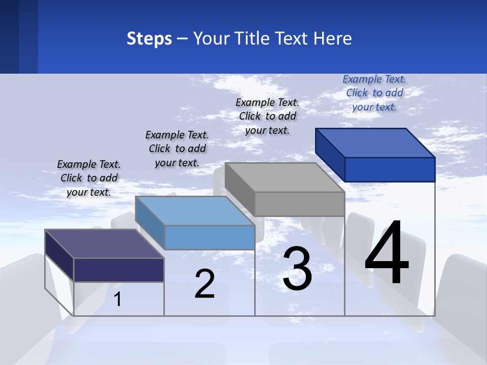 A Powerpoint Presentation With A Blue Sky And Clouds In The Background PowerPoint Template