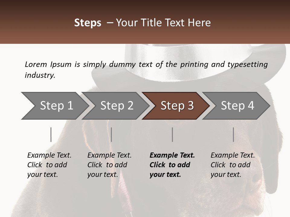 A Dog Wearing A Hat With A Name Tag On It PowerPoint Template