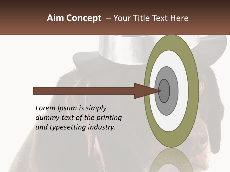 A Dog Wearing A Hat With A Name Tag On It PowerPoint Template