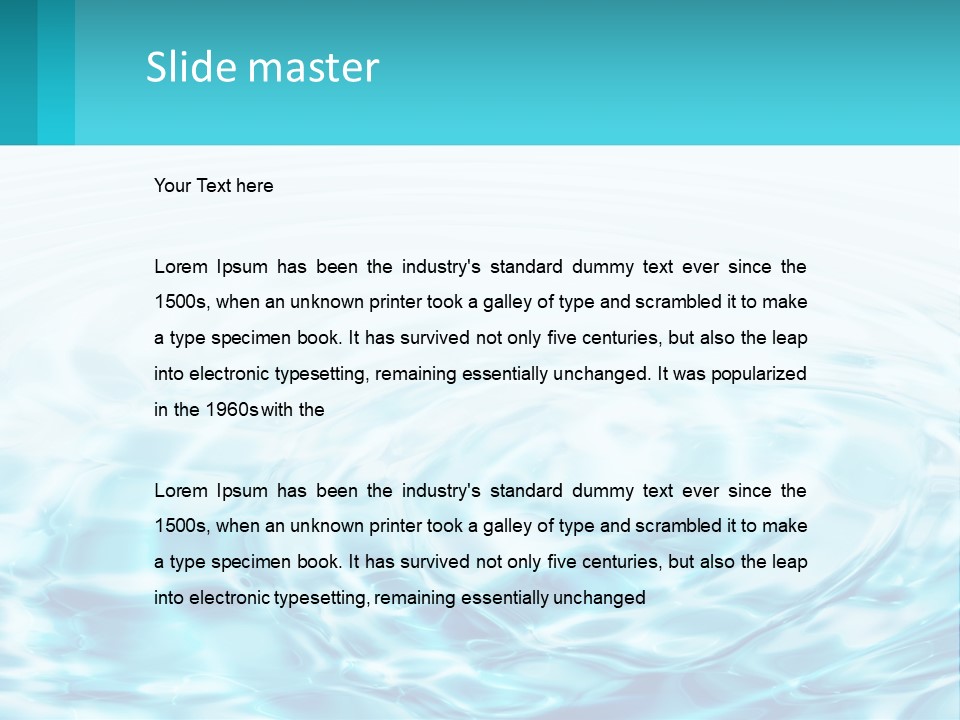 A Blue And White Water Powerpoint Presentation PowerPoint Template