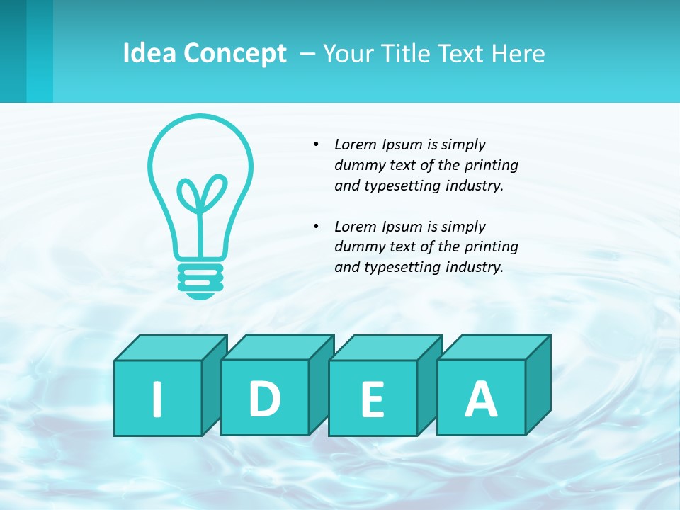 A Blue And White Water Powerpoint Presentation PowerPoint Template