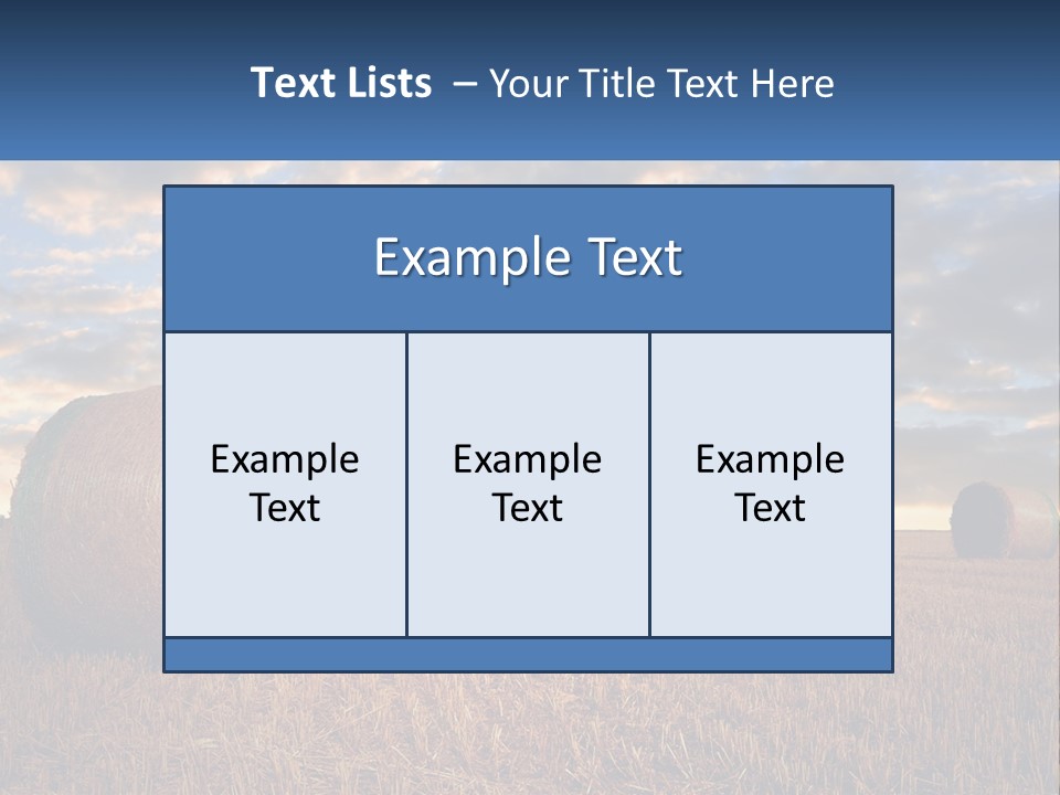 A Field With Hay Bales In The Foreground And A Sunset In The Background PowerPoint Template