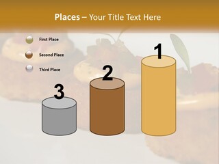 A White Plate Topped With Mini Cakes Covered In Toppings PowerPoint Template