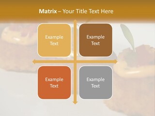 A White Plate Topped With Mini Cakes Covered In Toppings PowerPoint Template