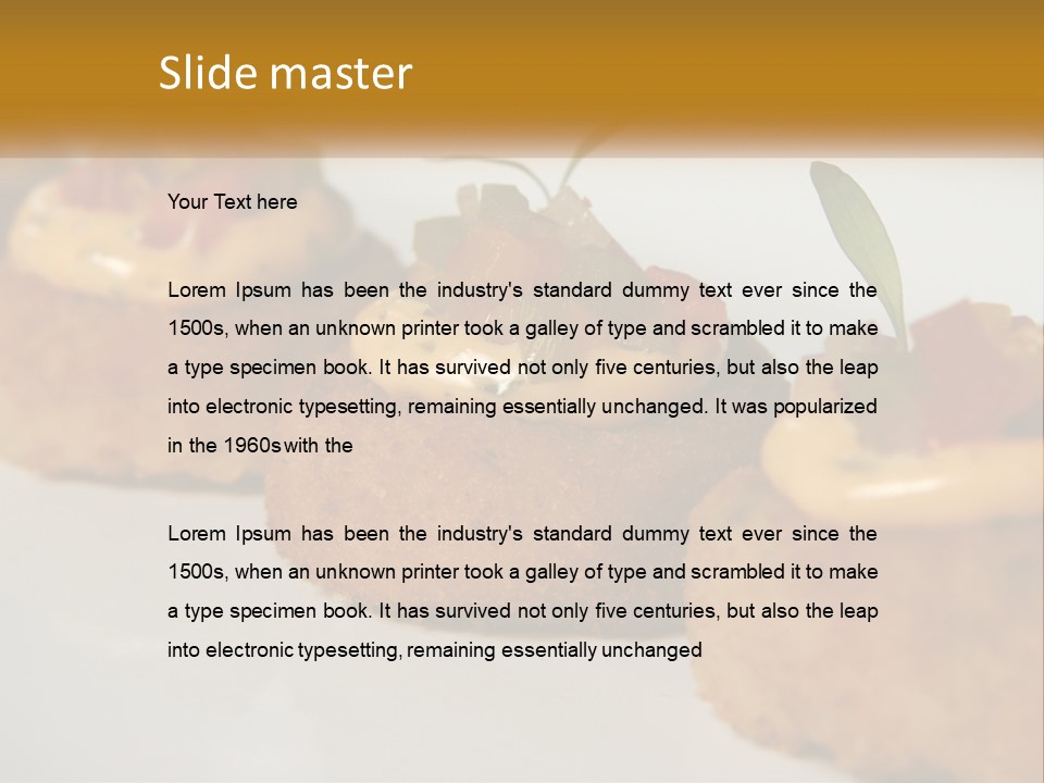 A White Plate Topped With Mini Cakes Covered In Toppings PowerPoint Template