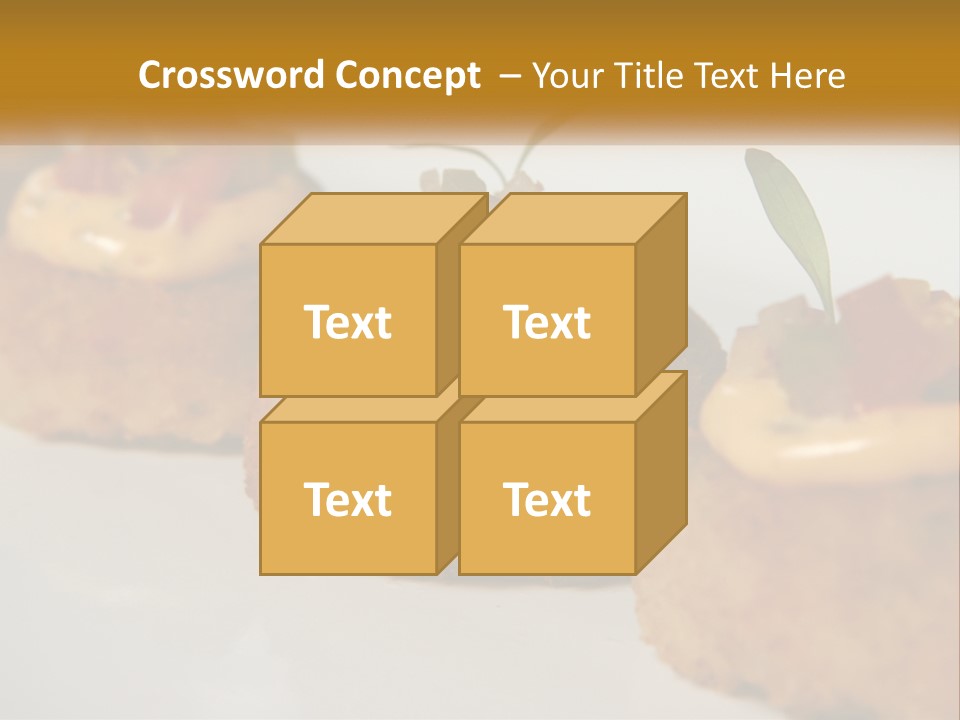 A White Plate Topped With Mini Cakes Covered In Toppings PowerPoint Template