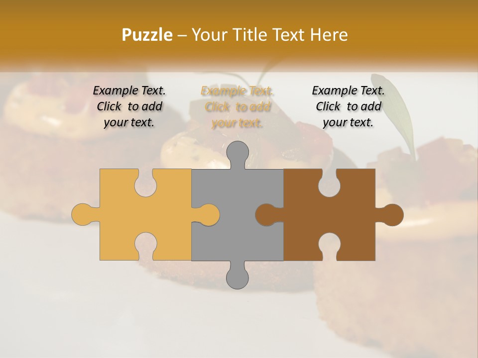 A White Plate Topped With Mini Cakes Covered In Toppings PowerPoint Template