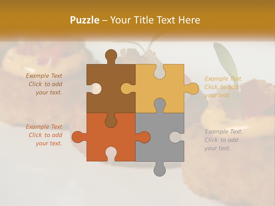 A White Plate Topped With Mini Cakes Covered In Toppings PowerPoint Template