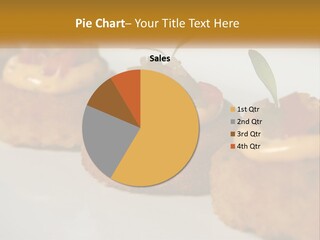 A White Plate Topped With Mini Cakes Covered In Toppings PowerPoint Template